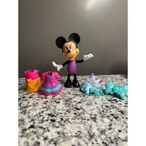 Disney Minnie‎ Mouse Figure Toy Outfit Accessories Dress Bow Magical